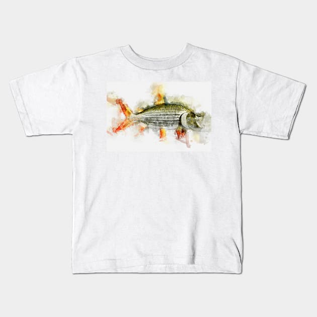 Goliath African TigerFish Watercolor Art for the Extreme Anglers / Gifts for Fisherman Kids T-Shirt by Naumovski